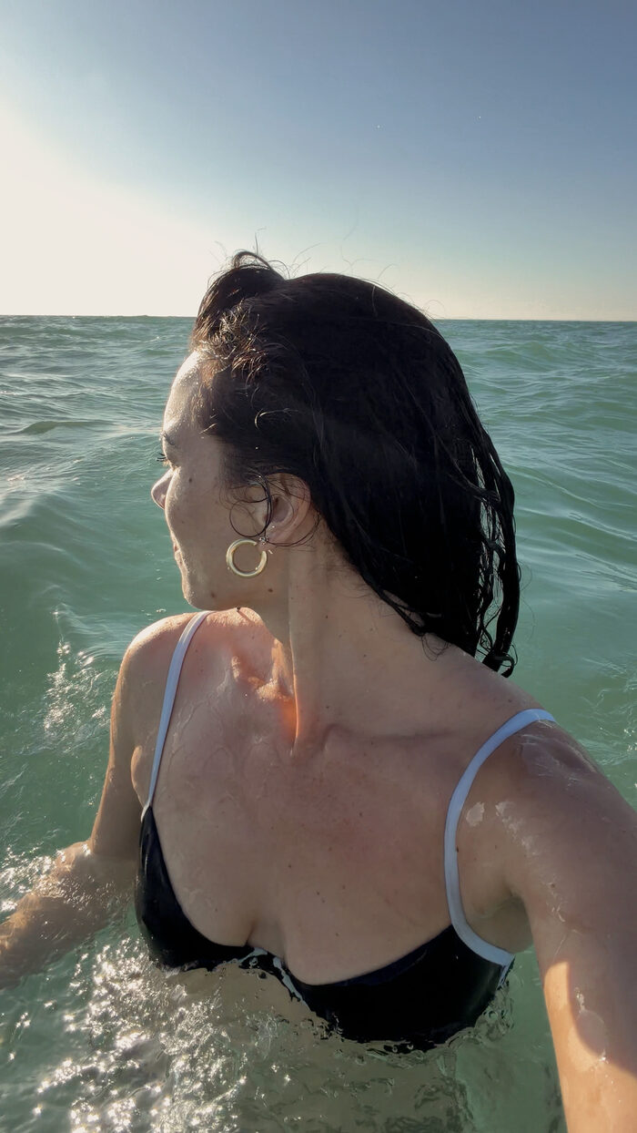 Katherine in the water